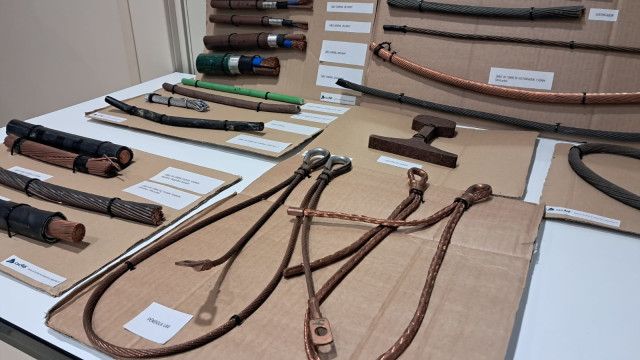 Cable de cobre robado.