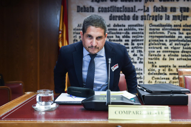 El director general de Gestión de Personas de la Entidad Pública Empresarial Adif-Alta Velocidad, Michaux Miranda, comparece ante la Comisión de Investigación sobre el ‘caso Koldo’, en el Senado, a 30 de mayo de 2024, en Madrid (España). La Comisión de In