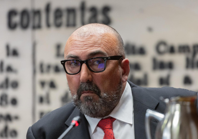Archivo - El exasesor del exministro José Luis Ábalos, Koldo García, comparece en la Comisión del Senado sobre la investigación de las mascarillas durante el COVID-19, a 22 de abril de 2024, en Madrid (España)