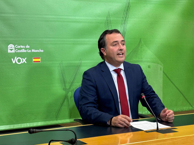 Archivo - El presidente del Grupo Parlamentario Vox en las Cortes de Castilla-La Mancha, David Moreno.
