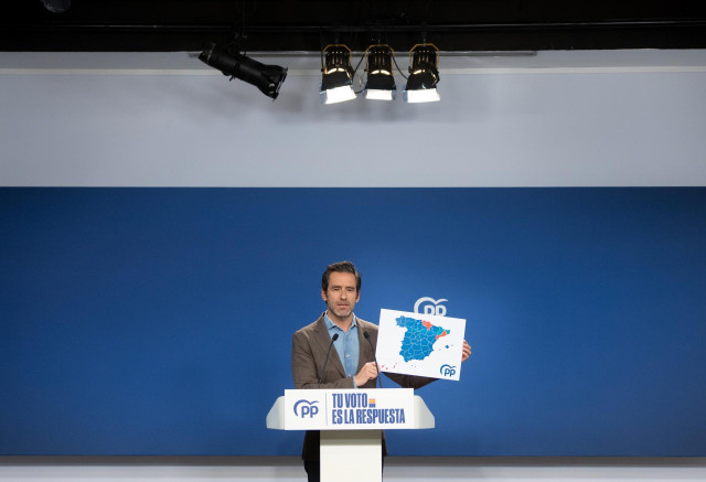 El portavoz y vicesecretario de Cultura del PP, Borja Sémper,  durante una rueda de prensa posterior a la reunión del Comité de Dirección del Partido Popular, en la sede nacional del PP, a 10 de junio de 2024, en Madrid (España). El Partido Popular ganó a