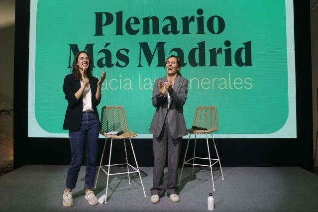 Archivo - Mónica García y Rita Maestre en el ‘Espacio Rastro Madrid’