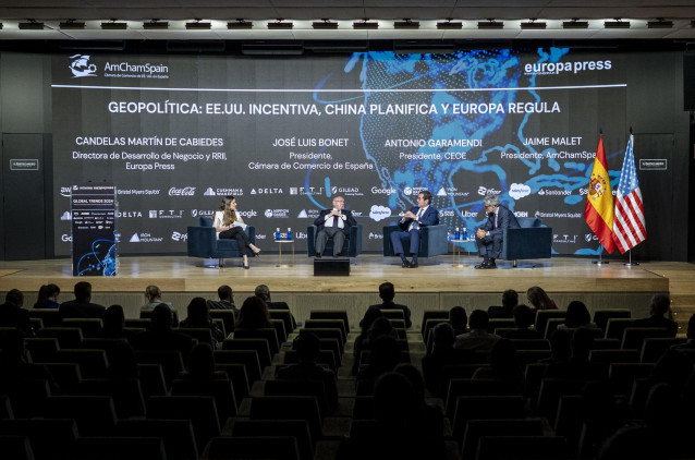 Encuentro Informativo de la Amcham, ‘Global Trends 2024’, en el Auditorio El Beatriz, a 11 de junio de 2024, en Madrid (España). El acto ha sido organizado por Europa Press y la Cámara de Comercio de EEUU.