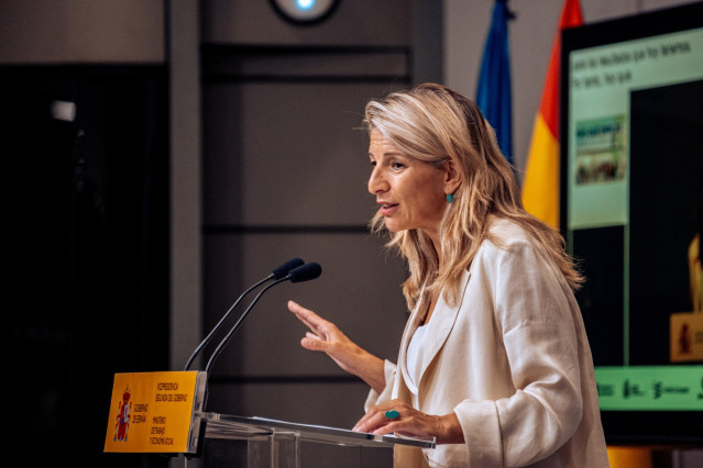 La vicepresidenta segunda y ministra de Trabajo y Economía Social, Yolanda Díaz