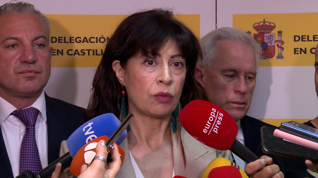 Ana Redondo, atiende a los medios hoy en Valladolid.