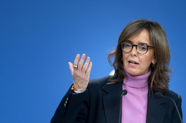 Archivo - La vicesecretaria de Organización Territorial del PP, Carmen Fúnez, durante una rueda de prensa posterior a la reunión del Comité de Dirección del Partido Popular, en la sede nacional del PP, a 27 de diciembre de 2023, en Madrid (España).