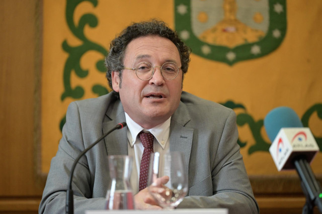 El fiscal general del Estado, Álvaro García Ortiz, durante la clausura de la Escuela de Verano del Ministerio Fiscal, en el Pazo de Mariñán, a 14 de junio de 2024, en Mariñán, Bergondo, A Coruña, Galicia (España). La Escuela de Verano del Ministerio Fisca