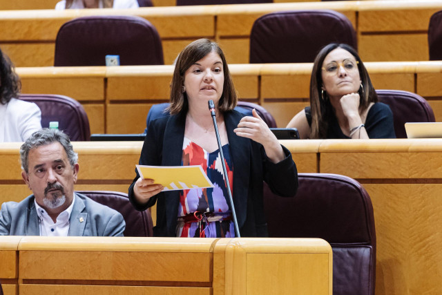 La senadora de ERC, Sara Bailac, durante una sesión de control al Gobierno, en el Senado, a 18 de junio de 2024, en Madrid (España). El Gobierno se enfrenta a una sesión de control después de que la Junta de Fiscales haya avalado hoy, 18 de junio, el crit