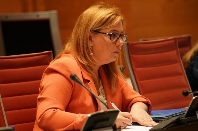 La portavoz del Partido Popular (PP) en la Comisión de Ciencia, Innovación y Universidades del Senado, Elena Castillo.