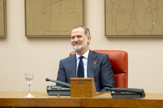 EL Rey Felipe VI preside la entrega de la IV edición del ‘Premio 15 de junio’ en el Congreso.
