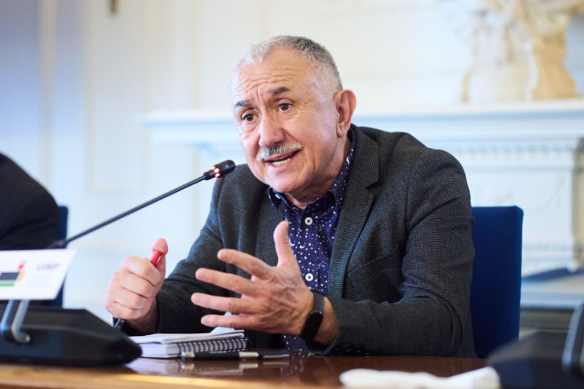 El secretario general de UGT, Pepe Álvarez, en uno de los Cursos de Verano de 2024 de la UIMP