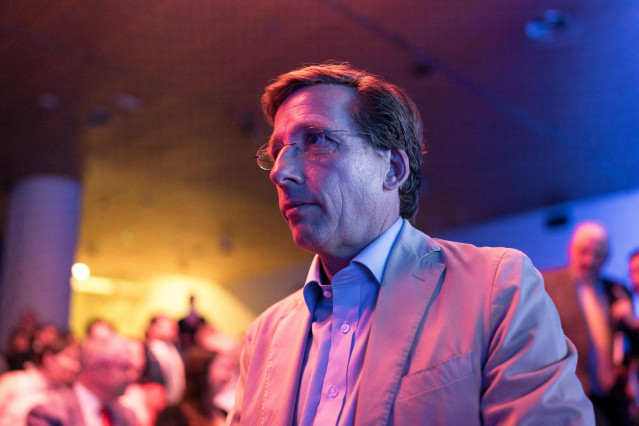 El alcalde de Madrid, José Luis Martínez Almeida, durante la 17 edición del Foro Atlántico de Madrid, en la Casa de América