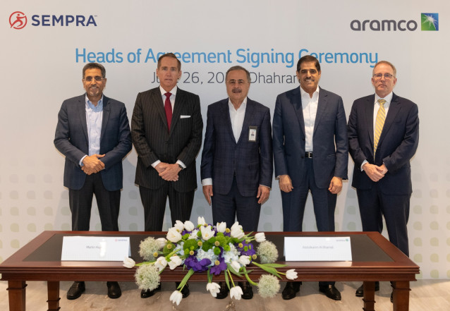 Aramco firma un acuerdo con Sempra