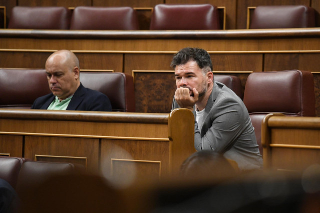 El portavoz de ERC en el Congreso, Gabriel Rufián, en el Congreso de los Diputados, a 25 de junio de 2024, en Madrid (España)