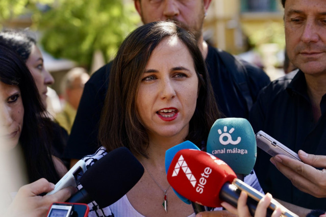 La secretaria general y diputada de Podemos, Ione Belarra, durante la manifestación 'Málaga para vivir y no para sobrevivir' a 29 de junio de 2024 en Málaga (Andalucía, España).