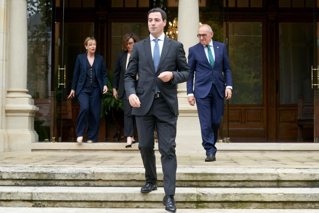 Pradales, a su salida de la reunión con los máximos responsables de las tres diputaciones forales