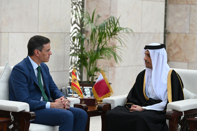 Archivo - El presidente del Gobierno, Pedro Sánchez , en su visita a Catar