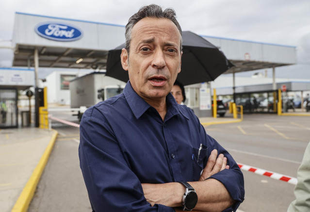El presidente del comité de empresa de Ford Almussafes y secretario general de UGT-Ford, Carlos Faubel, en la fábrica de Ford, a 12 de junio de 2024, en Almussafes, València, Comunidad Valenciana (España).