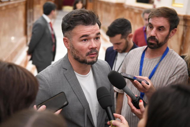 El portavoz de ERC en el Congreso, Gabriel Rufián, en el Congreso de los Diputados, a 25 de junio de 2024, en Madrid (España).