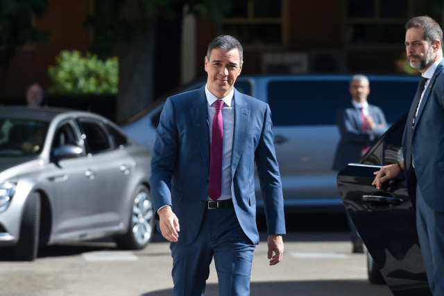 El presidente del Gobierno, Pedro Sánchez, a su llegada a la presentación de la Oficina Nacional de Asesoramiento Científico (ONAC), en la sede central del CSIC, a 20 de junio de 2024, en Madrid (España).