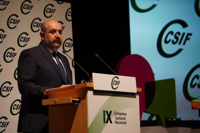 Archivo - El presidente de CSIF, Miguel Borra