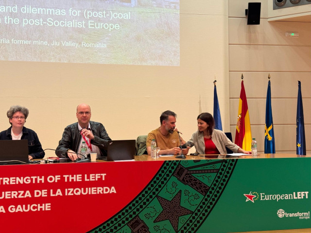 La ministra de Juventud e Infancia, Sira Rego, en la Universidad de Verano del Partido de la Izquierda Europea en Mieres.