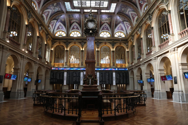 Archivo - Interior del Palacio de la Bolsa de Madrid