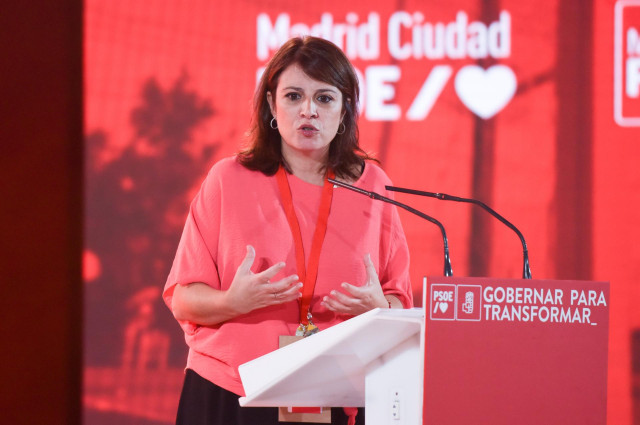 Archivo - La vicesecretaria general del PSOE, Adriana Lastra, participa en la celebración de la segunda y última jornada de la Convención del PSOE Madrid Ciudad, en el Palacio de Cibeles, a 30 de junio de 2022, en Madrid (España).