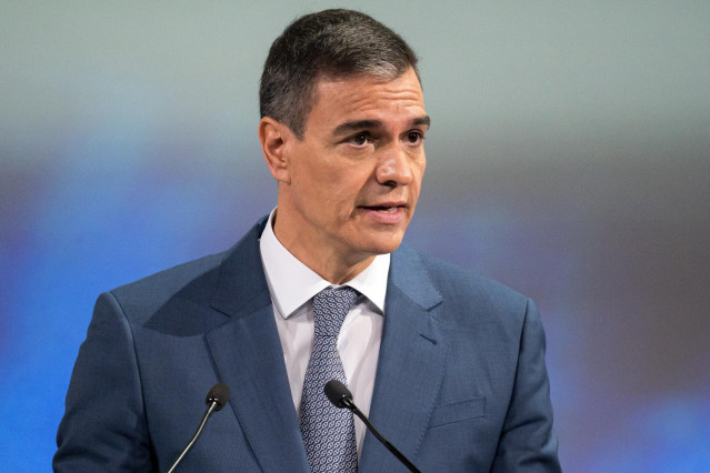 Archivo - El presidente del Gobierno, Pedro Sánchez, interviene durante el encuentro empresarial España - Turquía, en la Sede Ciudad BBVA, a 13 de junio de 2024, en Madrid (España).