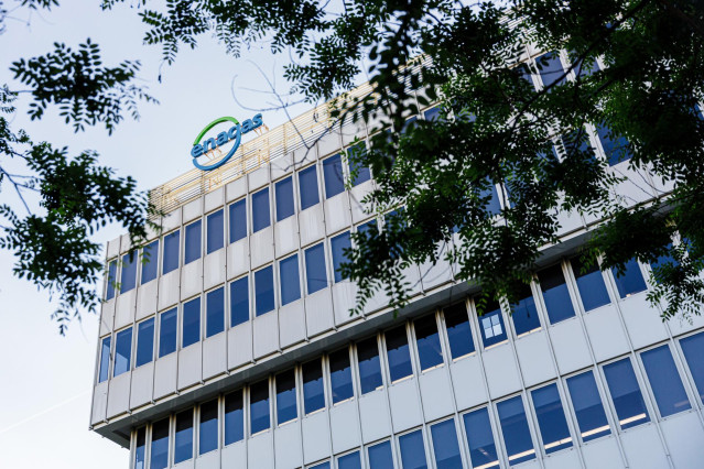 Archivo - El edificio de la sede de Enagás, a 25 de abril de 2023, en Madrid (España). Enagás registró un beneficio neto de 54,6 millones de euros en el primer trimestre del año, lo que representa una caída del 21,2% con respecto a los 69,3 millones de eu