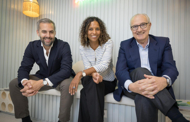 De izquierda a derecha: Guido Mitrani, Winnie Wutte y Jesús Olmos, socios fundadores de Asterion.