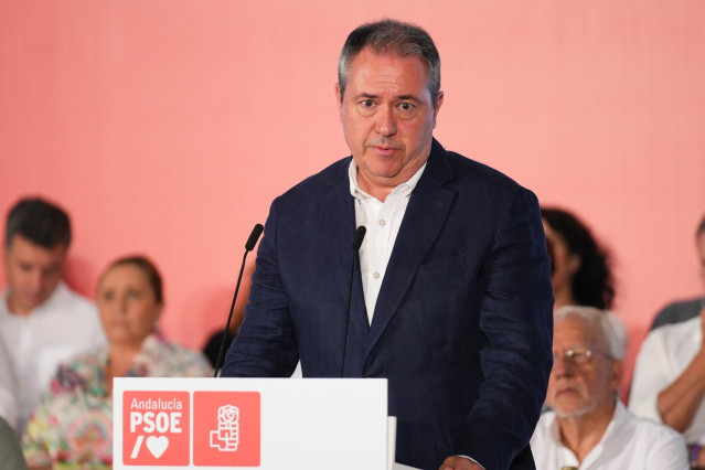 El secretario general, Juan Espadas durante su intervención en El Comité Director, a 18 de julio de 2024, en Sevilla, Andalucía (España). (Foto de archivo).