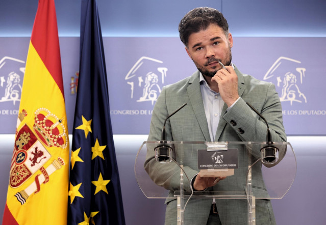 Archivo - El portavoz de Esquerra Republicana (ERC) en el Congreso, Gabriel Rufián.