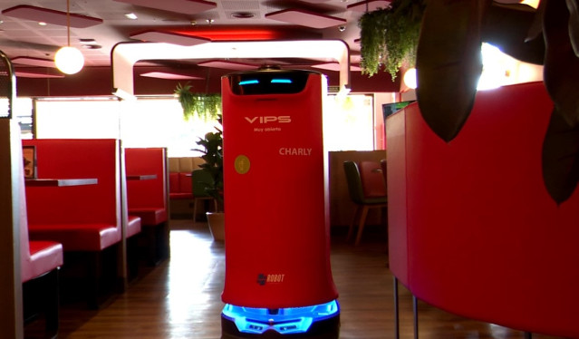 Robots en los restaurantes de Vips
