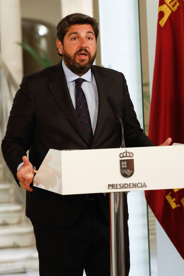 Foto de archivo del  presidente de la Región de Murcia, Fernando López Miras