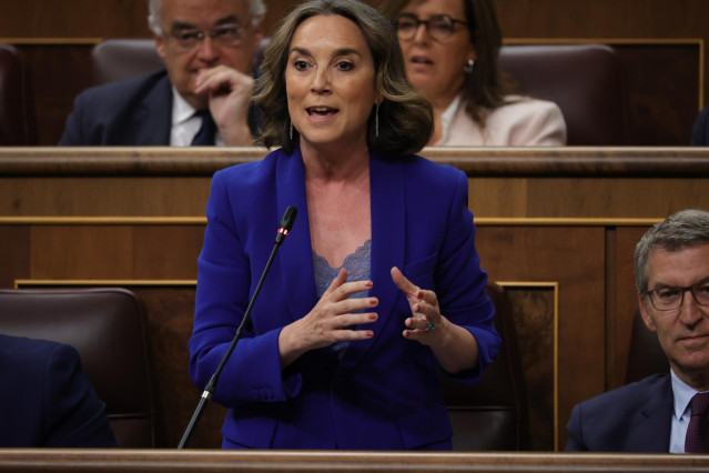 Archivo - La secretaria general del PP, Cuca Gamarra, en el Congreso de los Diputados, a 29 de mayo de 2024, en Madrid (España).