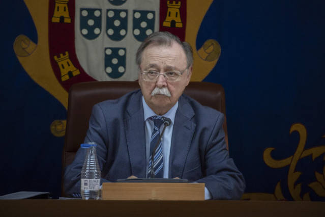 El presidente de Ceuta, Juan Jesús Vivas, durante una sesión plenaria en la Asamblea de Ceuta, a 23 de julio de 2024, en Ceuta (España).