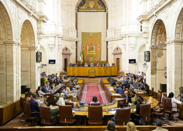 Sesión del Pleno del Parlamento andaluz.
