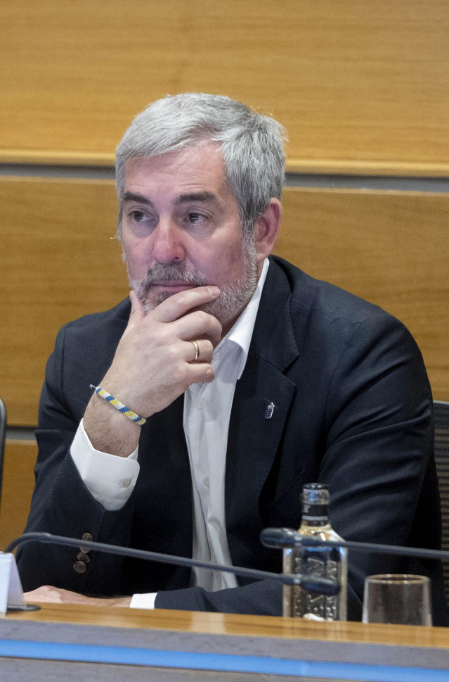 El presidente de Canarias, Fernando Clavijo, durante la presentación del Foro Empresarial Ibero Africano 2024 en la sede de CEOE, a 12 de julio de 2024, en Madrid (España). El acto, organizado por la Confederación Española de Organizaciones Empresariales