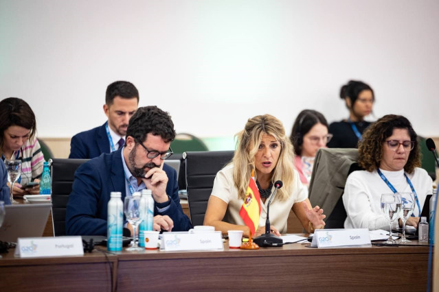 Díaz refuerza la cooperación con Brasil y Sudáfrica para defender los derechos sociolaborales a nivel global