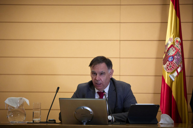 Archivo - El nuevo director general de la Sociedad Española para la Transformación Tecnológica (SETT), Javier Ponce, en un acto en 2021, en Madrid, (España).