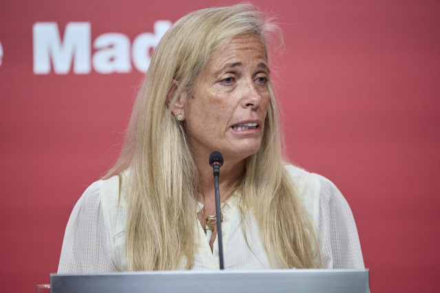 La consejera de Economía, Hacienda y Empleo, Rocío Albert, ofrece una rueda de prensa tras la reunión del Consejo de Gobierno de la Comunidad de Madrid, en la Real Casa de Correos, a 17 de julio de 2024, en Madrid (España).