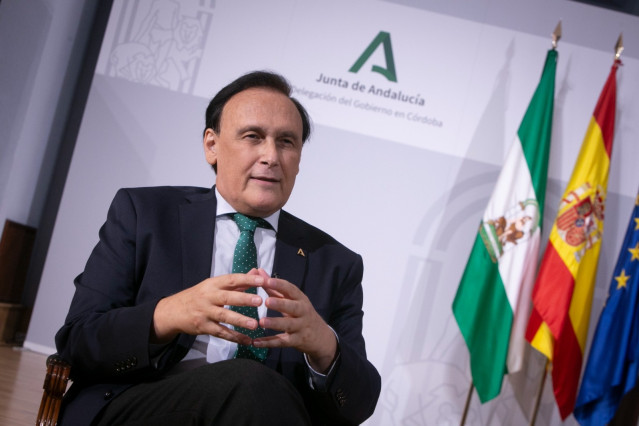 El consejero de Universidad, Investigación e Innovación de la Junta de Andalucía, José Carlos Gómez Villamandos, en una entrevista con Europa Press.