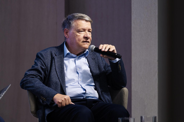 Archivo - El economista, exministro de Administraciones Públicas y expresidente de Red Eléctrica, Jordi Sevilla, durante un coloquio en un encuentro informativo de Europa Press, en el Campus de ACCIONA, a 21 de mayo de 2024, en Madrid (España).