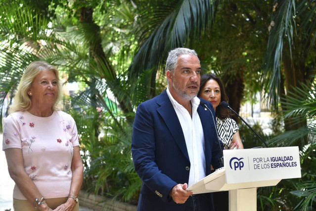 El vicesecretario de coordinación Autonómica, Municipal y Análisis Electoral del PP, Elías Bendodo, en un acto en Marbella