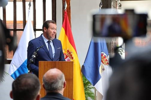 El ministro Óscar Puente, este lunes, en La Palma