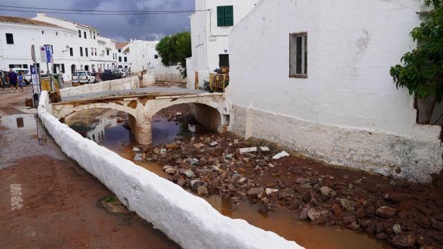 Daños provocados por la DANA en Menorca.
