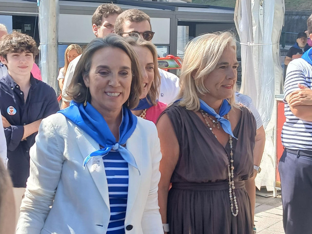 La secretaria general del PP, Cuca Gamarra, en las fiestas de Bilbao