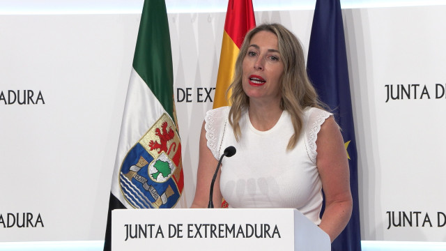 La presidenta de la Junta de Extremadura, María Guardiola, en una imagen de archivo