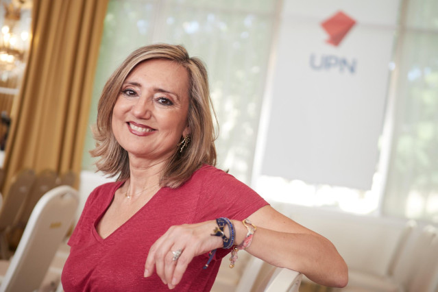 Archivo - La presidenta de UPN, Cristina Ibarrola